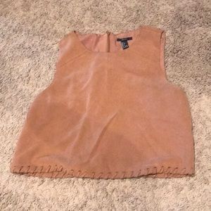 Suede crop top
